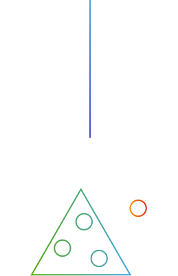 A multi-colored geometric icon symbol.
