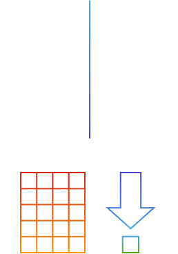 A multi-colored geometric icon symbol.